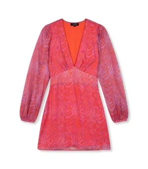 Refined Department wrap dress Billy fuchsia