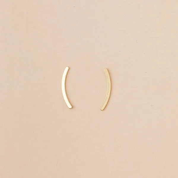 Refined Earring Collection - Comet Curve/Gold Vermeil