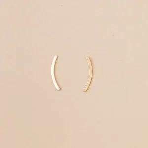 Refined Earring Collection - Comet Curve/Gold Vermeil