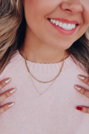 Refined Layered Pendant Necklace - Gold