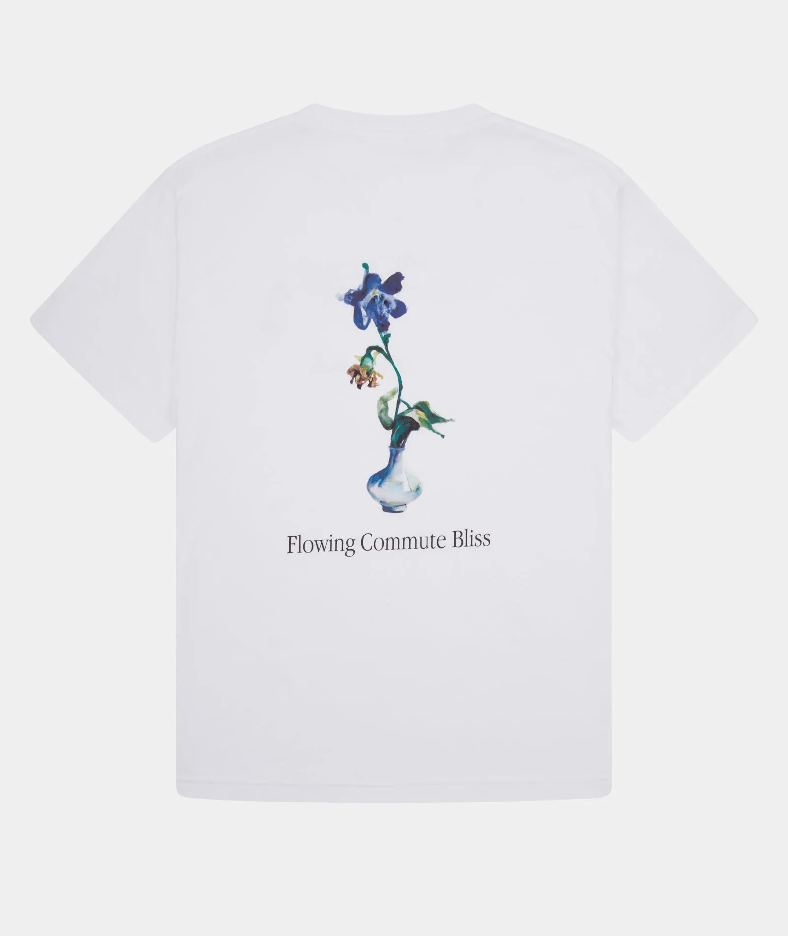 Relaxed Fit Tee - White / Flowing Commute Bliss
