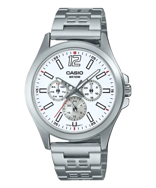 Reloj casual correa de Acero inoxidable MTP-E350D-7BV