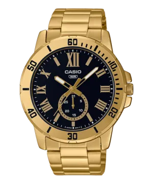 Reloj casual correa de Acero inoxidable MTP-VD200G-1B