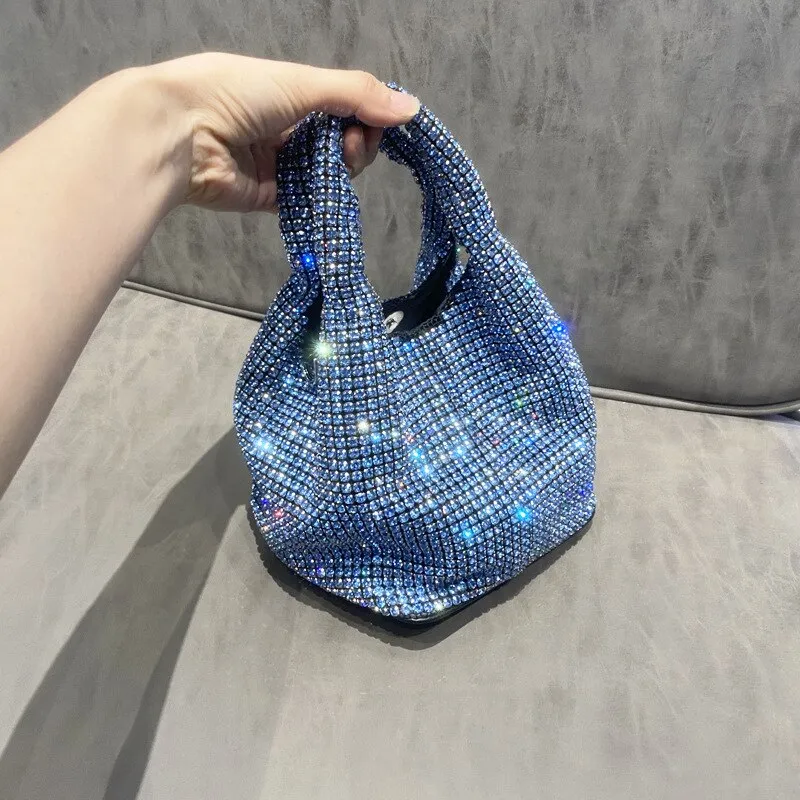 Rhinestone Handbags for Women 2022 New Luxury Crossbody Women's Bags Handle Rhinestones Evening clutch Bag purse bucket bag