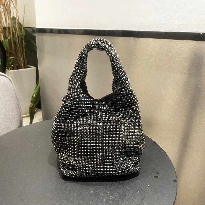 Rhinestone Handbags for Women 2022 New Luxury Crossbody Women's Bags Handle Rhinestones Evening clutch Bag purse bucket bag