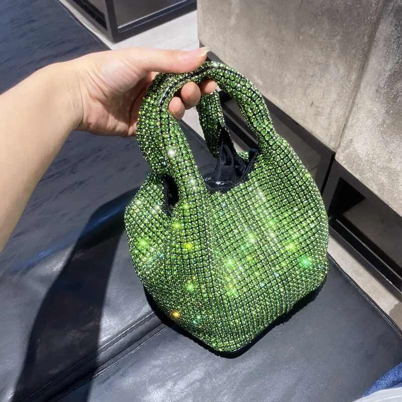 Rhinestone Handbags for Women 2022 New Luxury Crossbody Women's Bags Handle Rhinestones Evening clutch Bag purse bucket bag