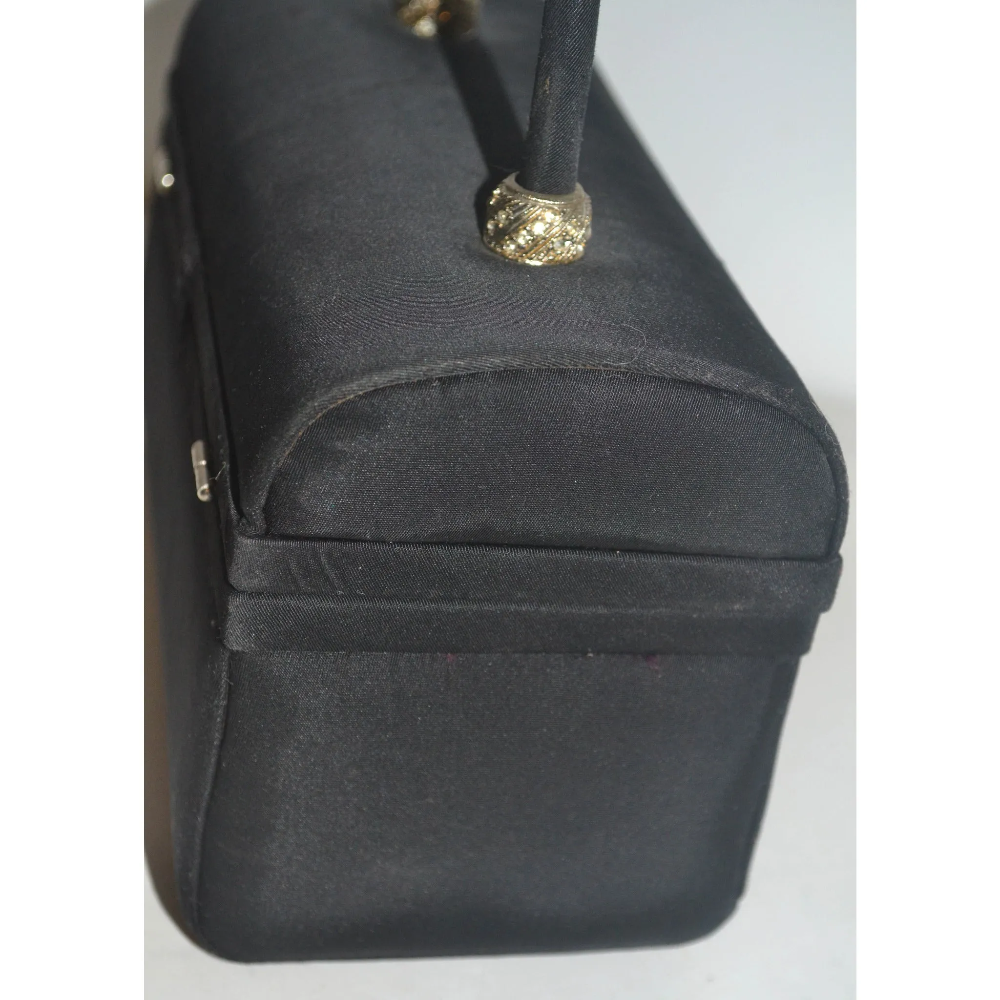 Rhinestone Pillbox Purse By Meyers