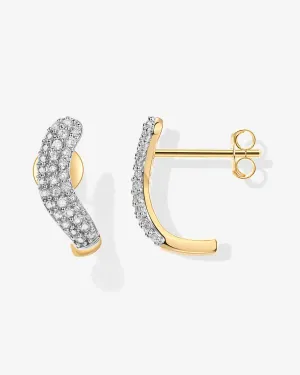 Rhodes Cubic Zirconia Wavy Studs