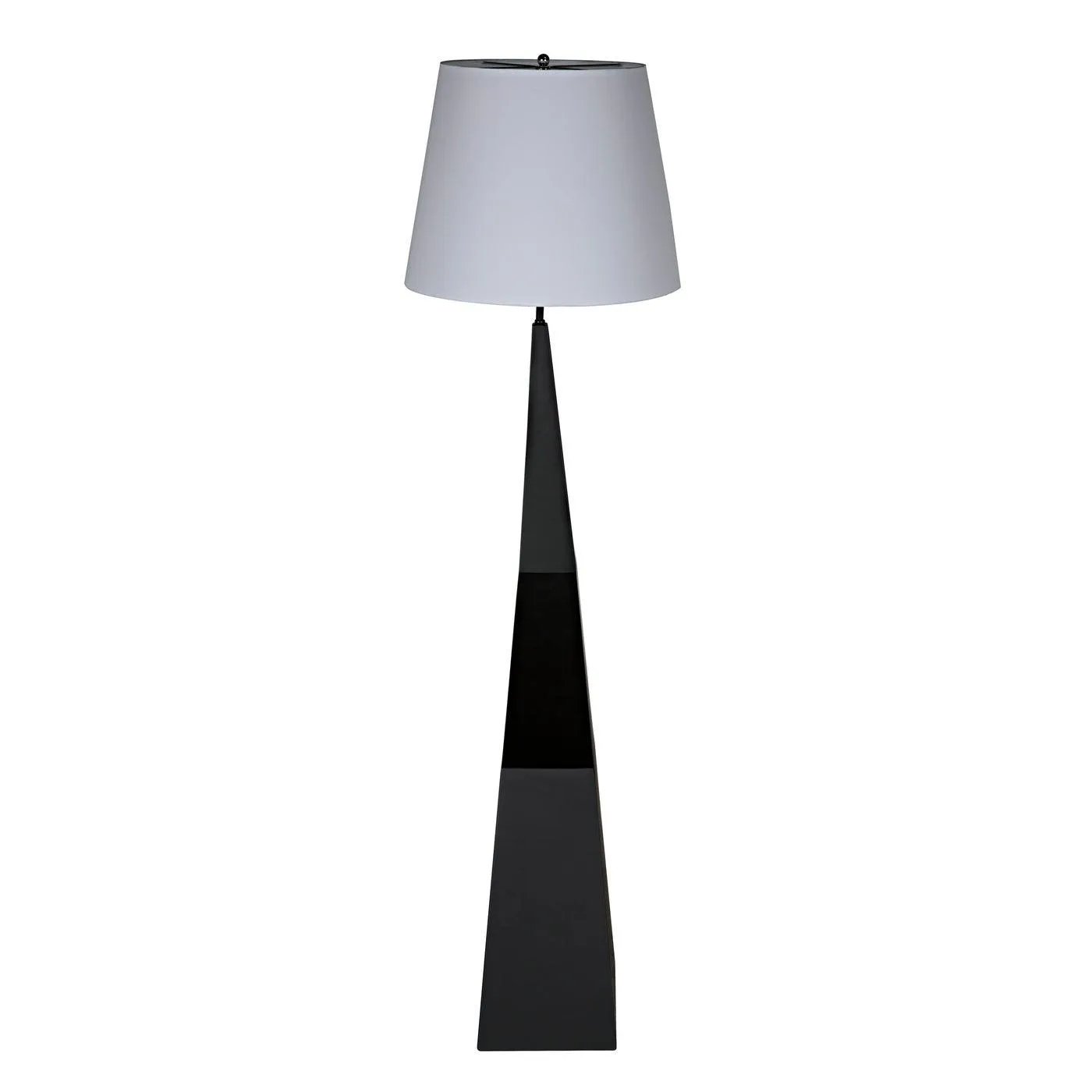 Rhombus Floor Lamp with Shade, Black Metal