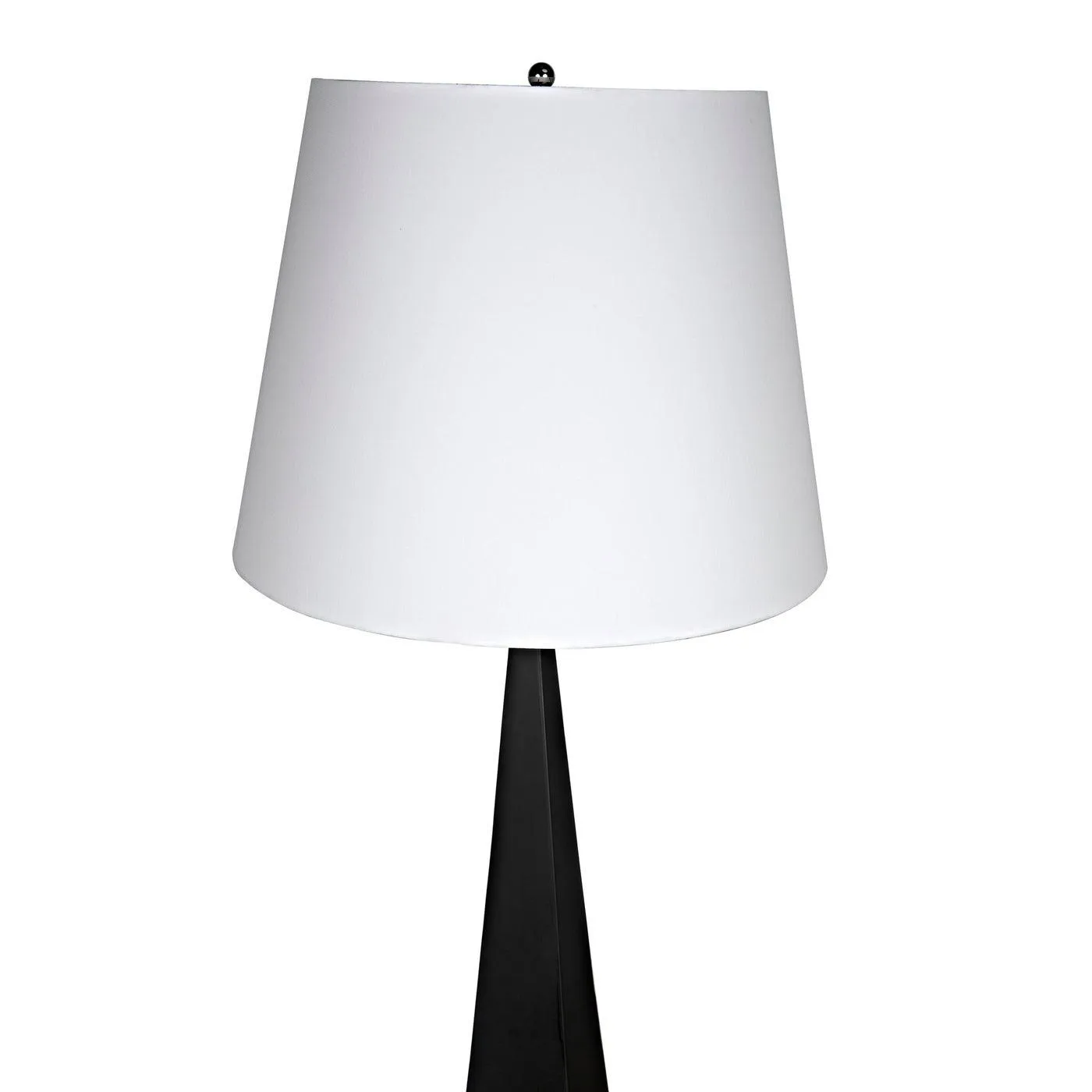 Rhombus Floor Lamp with Shade, Black Metal