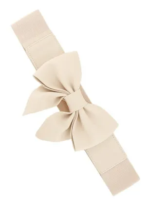 Ribbon Elastic Belt Taupe