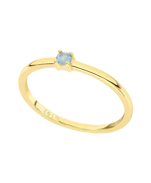 Rosa Ring Blue 18ct Gold Plated