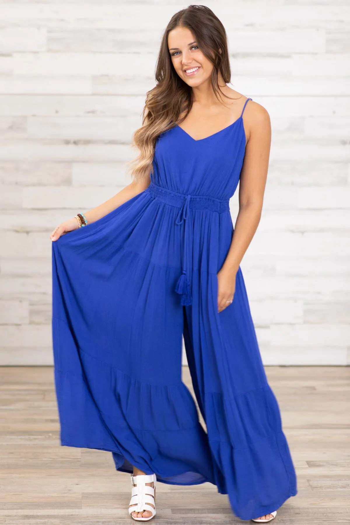 Royal Elastic Waist Jumpsuit