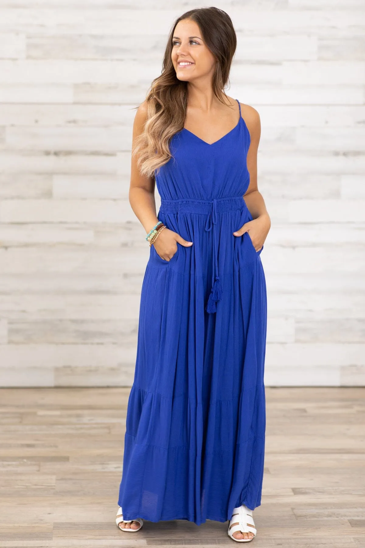 Royal Elastic Waist Jumpsuit