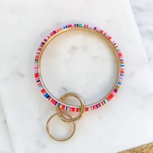 Rubber Disc Keyring Bangle