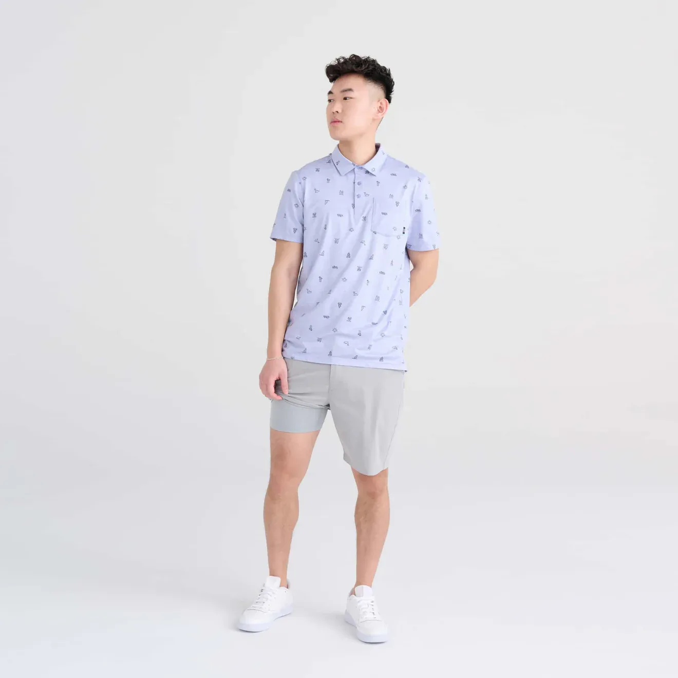 Saxx Mens Droptemp™ All Day Cooling Short Sleeve Polo