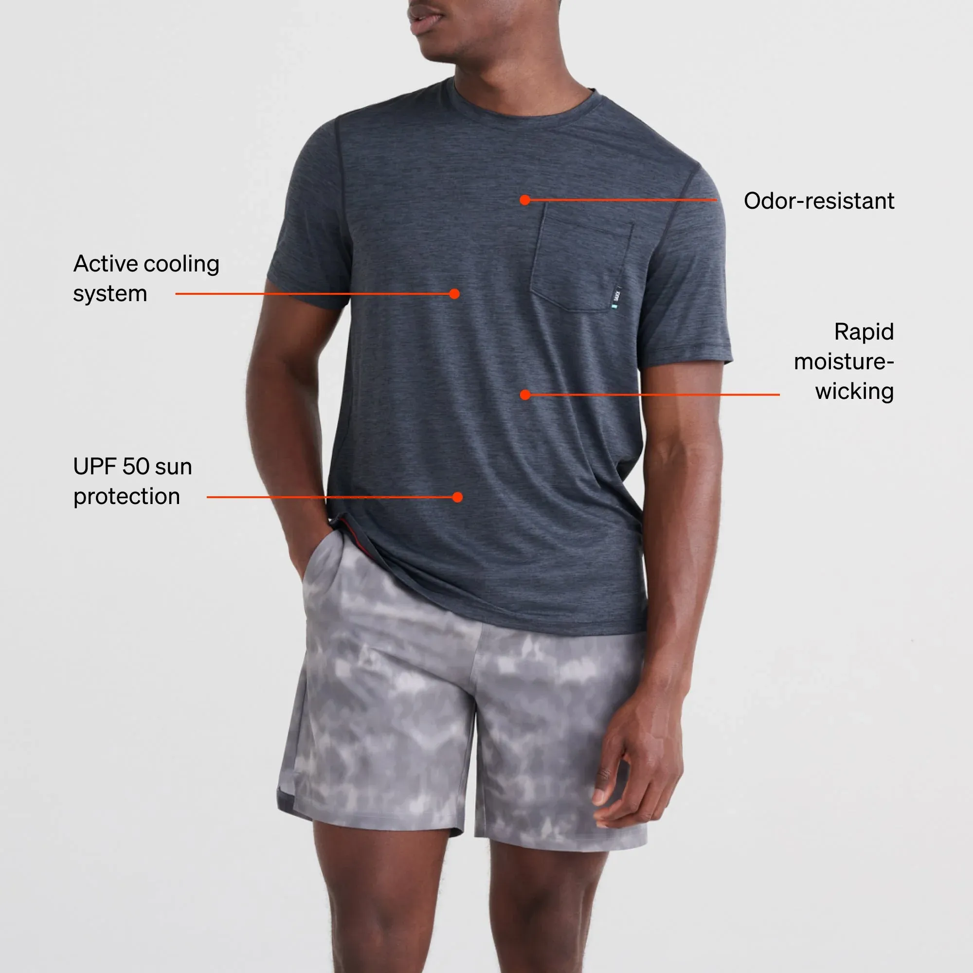 Saxx Mens Droptemp™ All Day Cooling S/S Tee