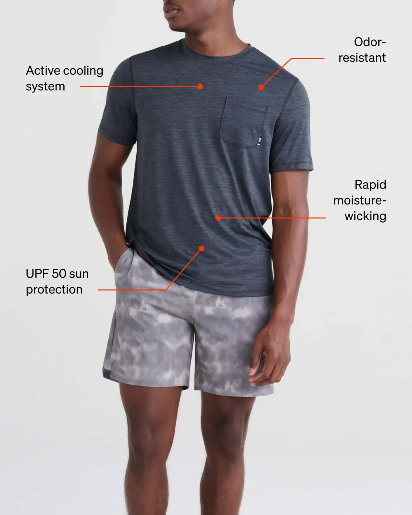Saxx Mens Droptemp™ All Day Cooling S/S Tee