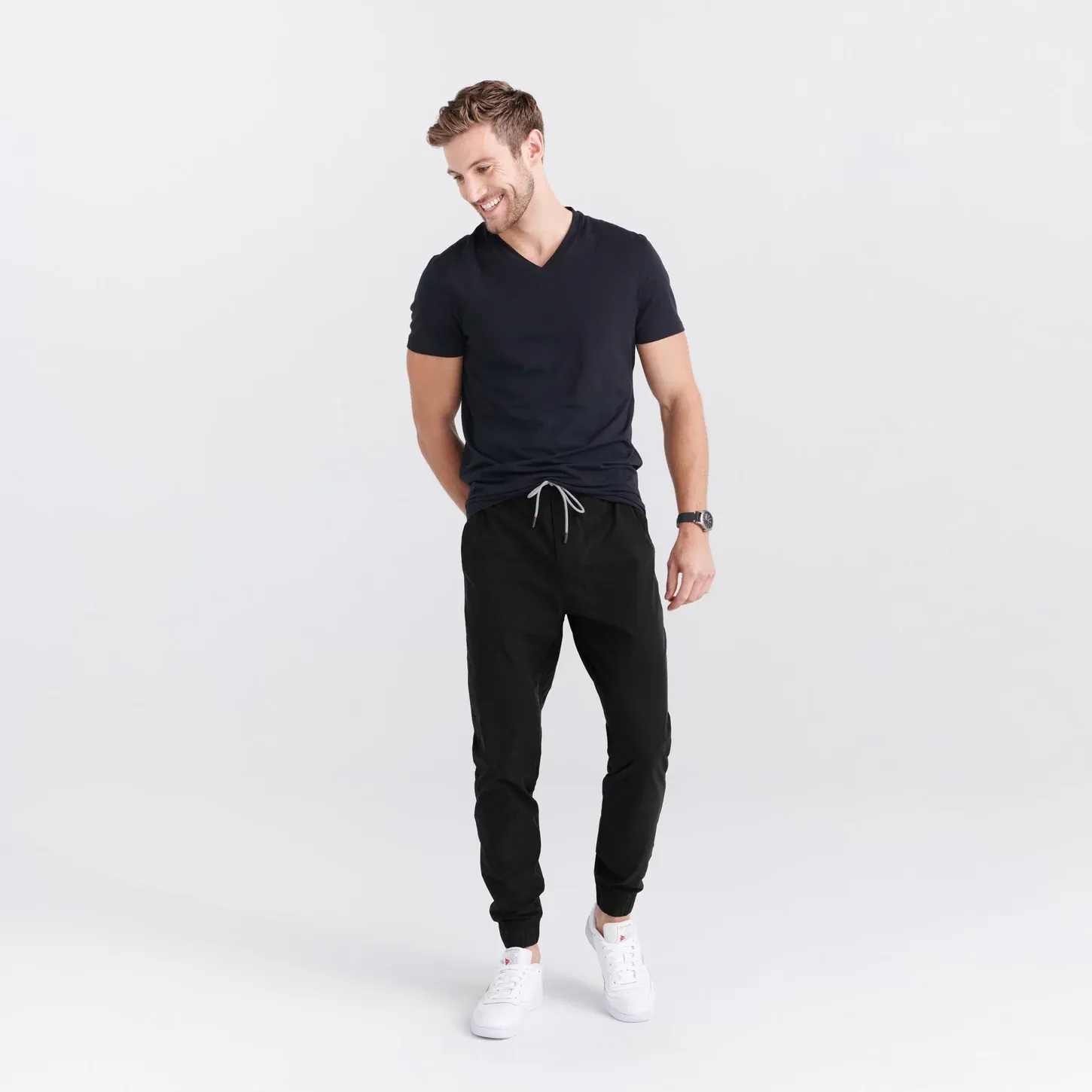 Saxx Mens Droptemp™ Cooling Cotton V-Neck Tee