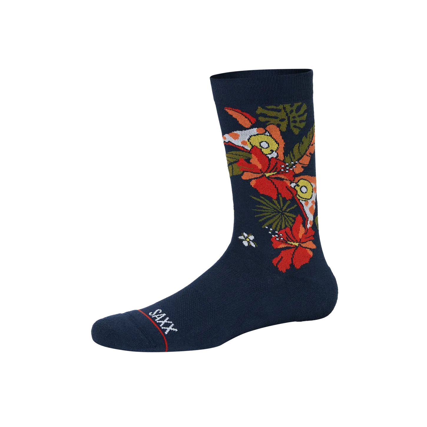 Saxx Mens Whole Package Crew Socks - Hawaiian Pizza/Navy