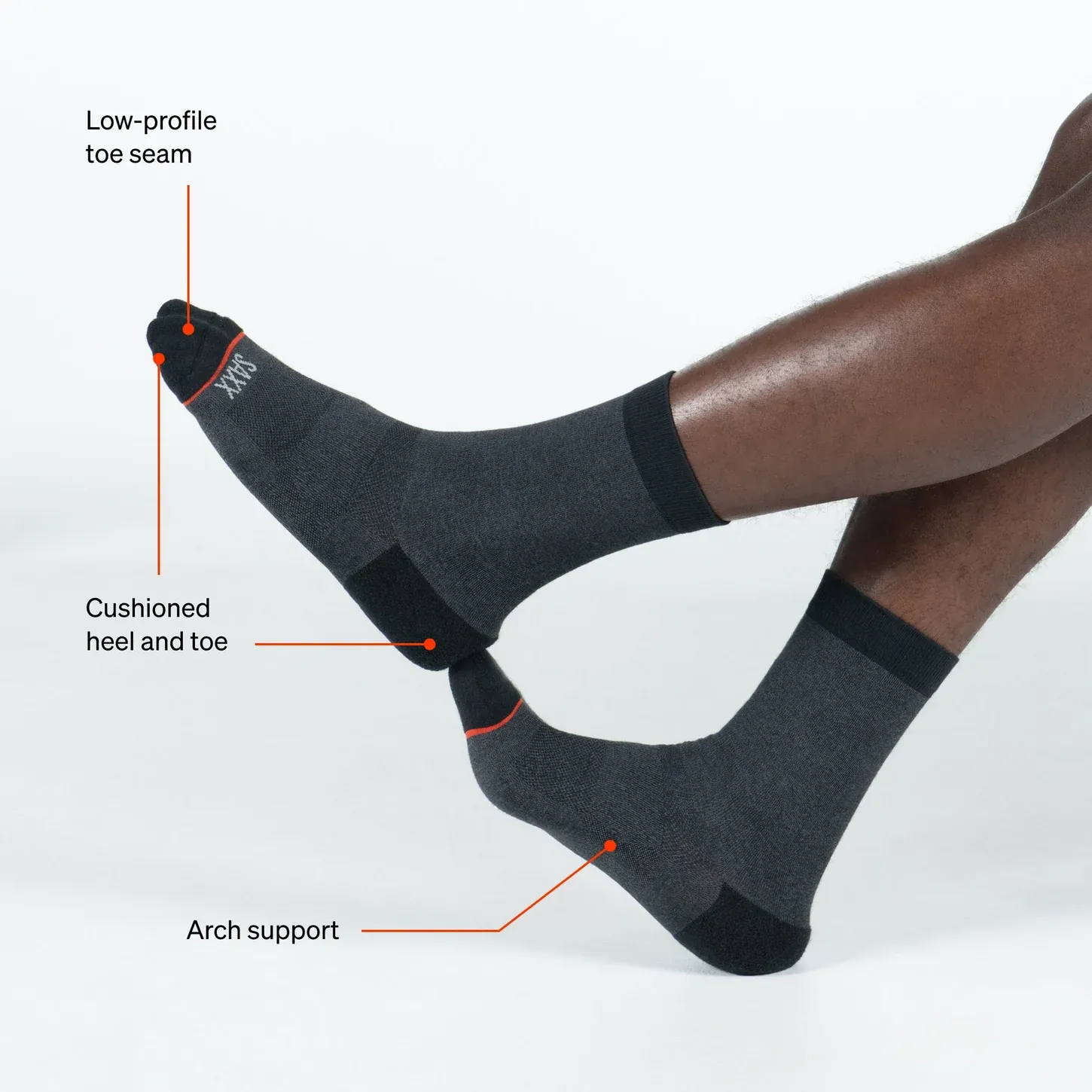 Saxx Mens Whole Package Crew Socks - Surfs Up/Sky Blue Heather