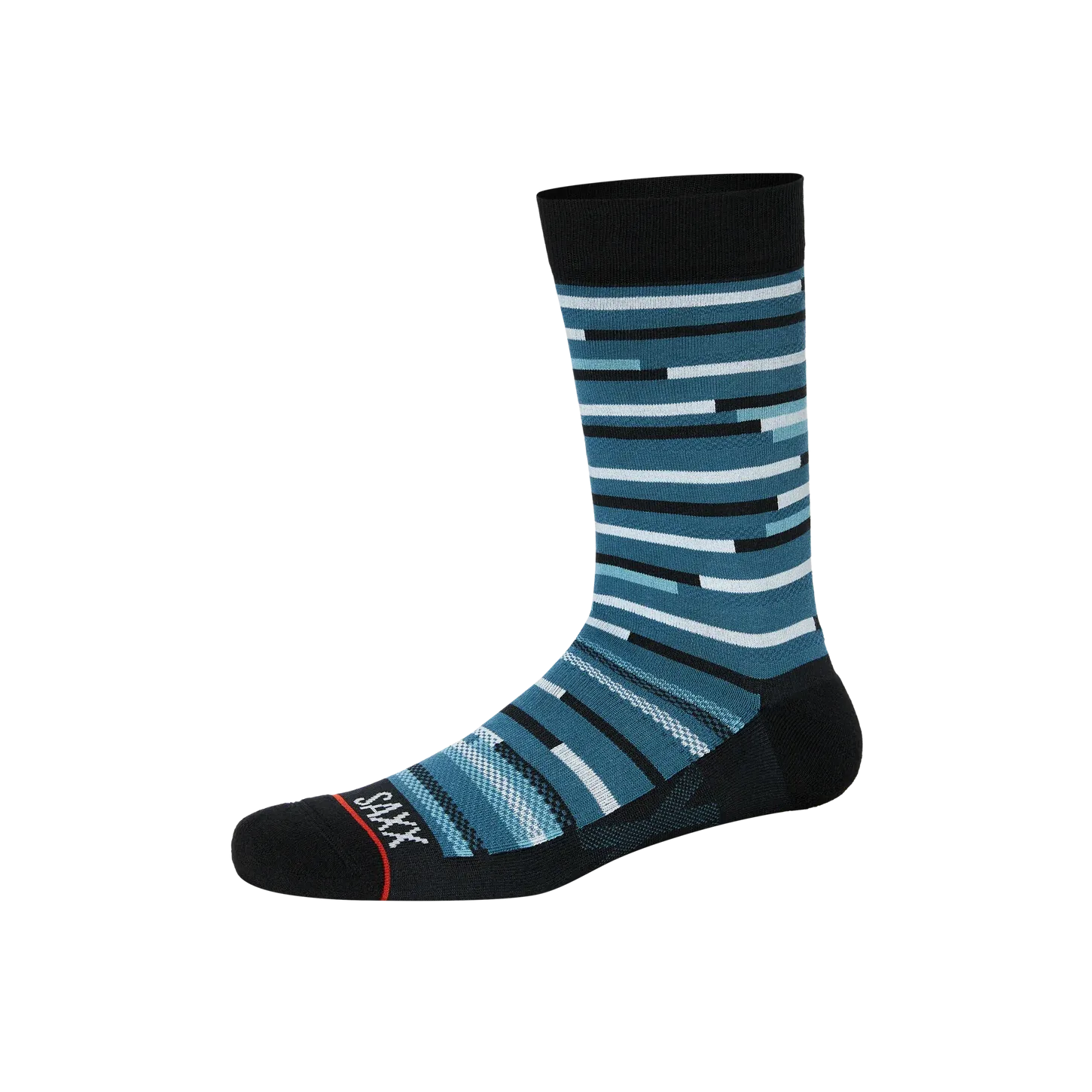 Saxx Mens Whole Package Crew Socks - Surfs Up/Sky Blue Heather