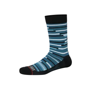 Saxx Mens Whole Package Crew Socks - Surfs Up/Sky Blue Heather
