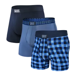 Saxx Vibe Underwear 3 Pack - Merry & Bright/Snowflake/Navy