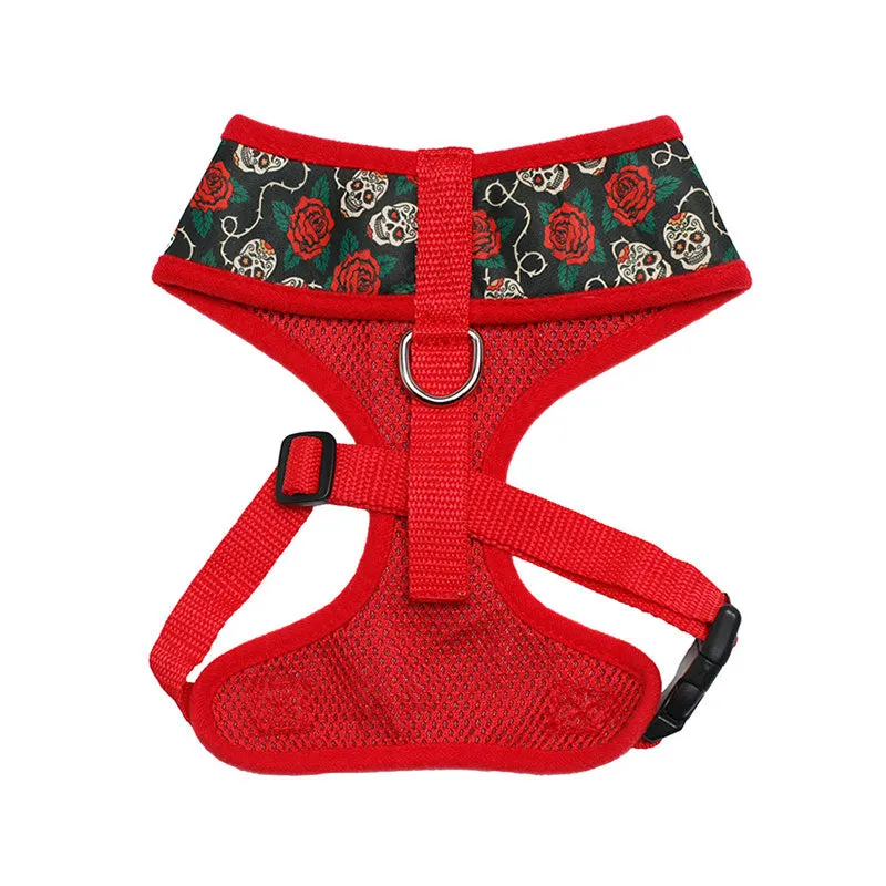 [SET] Pettorina e guinzaglio Skull Rose - Urban Pup
