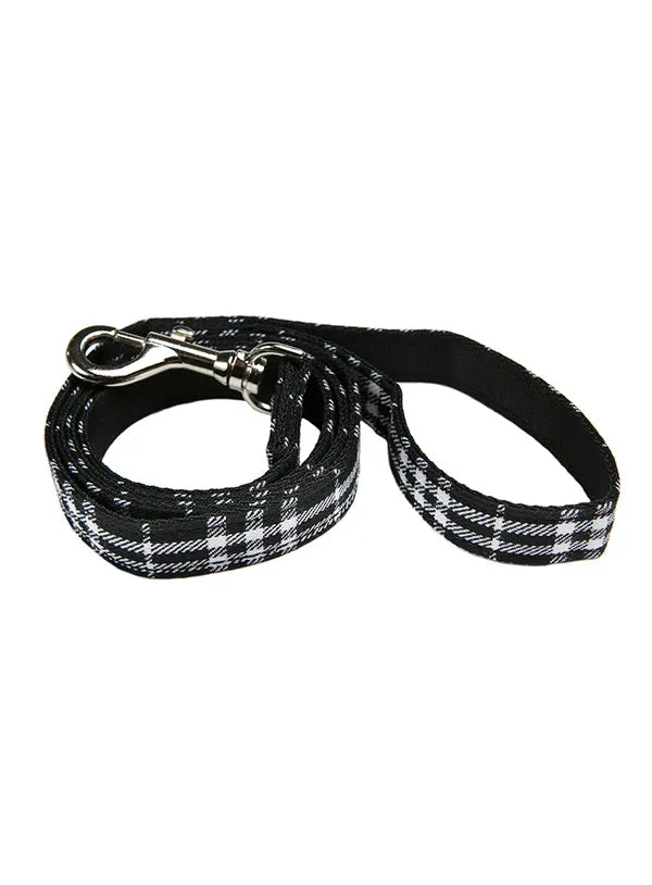 [SET] Pettorina e guinzaglio Tartan nero e bianco - Urban Pup