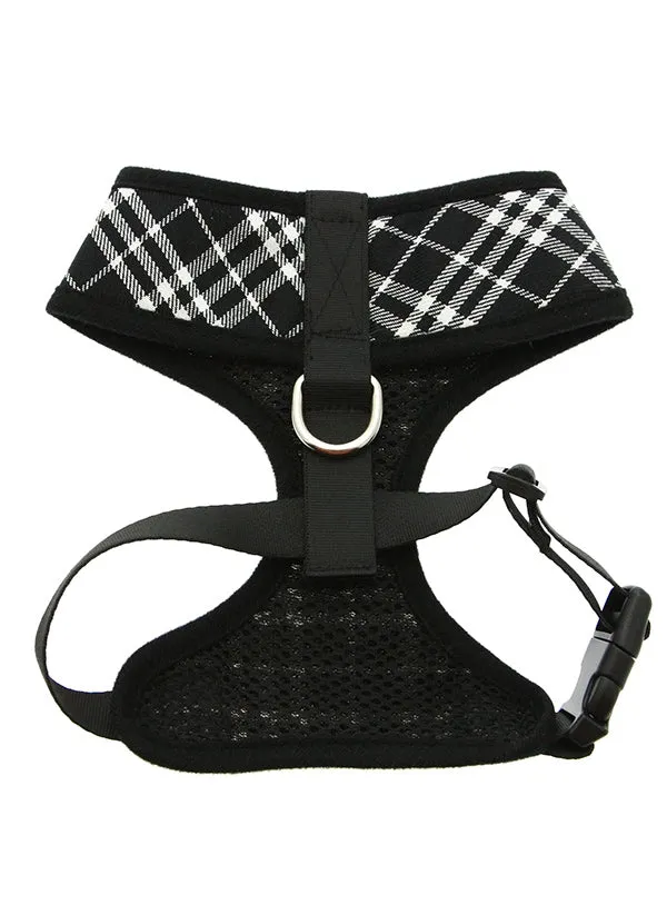 [SET] Pettorina e guinzaglio Tartan nero e bianco - Urban Pup