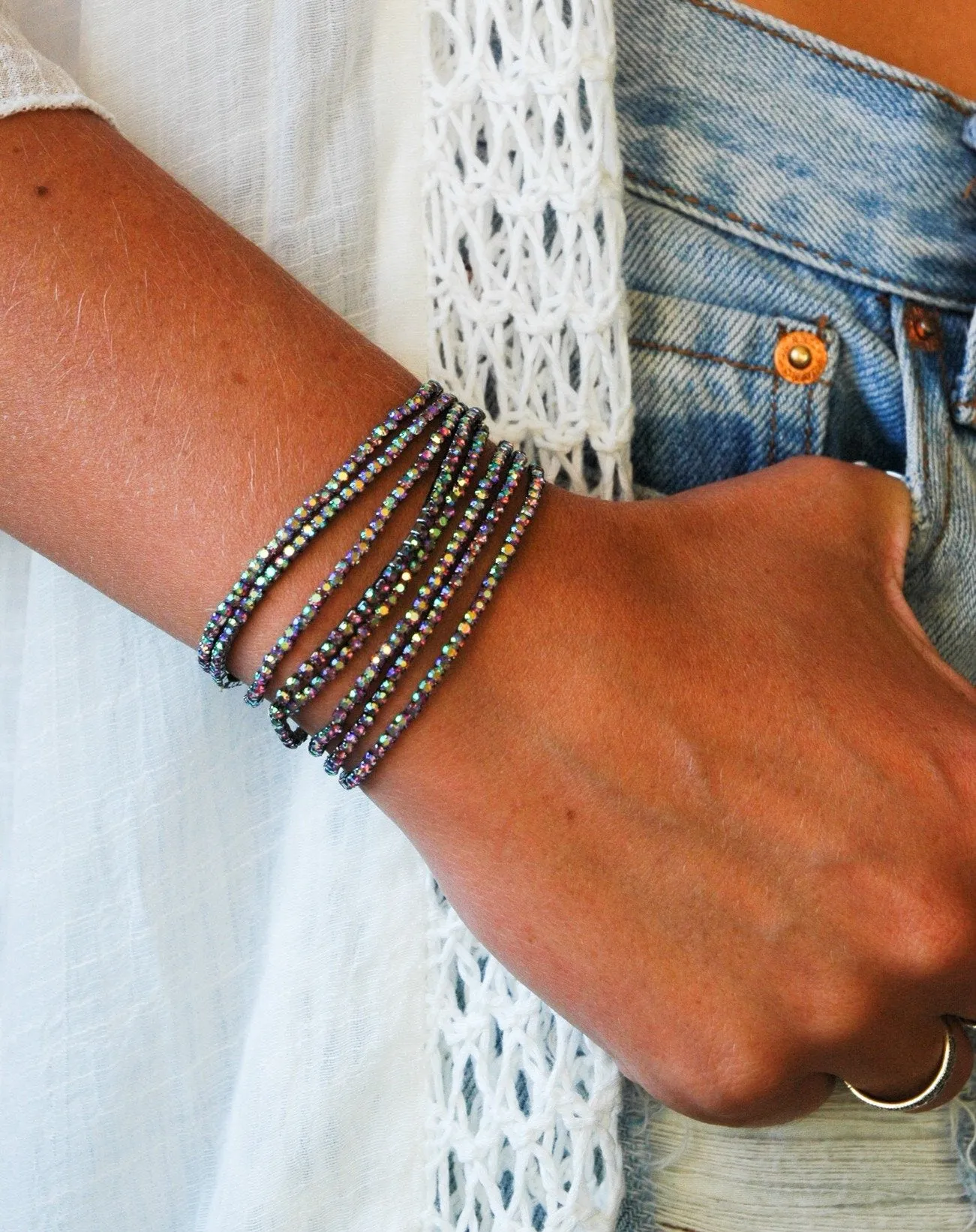 Seven Piece Stackable Bracelet