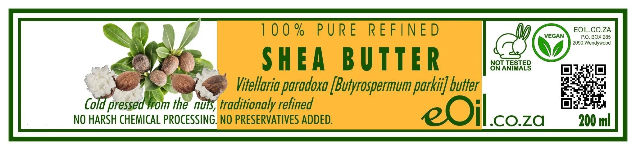 Shea Butter Pure Refined (Vitellaria paradoxa Butyrospermum parkii)