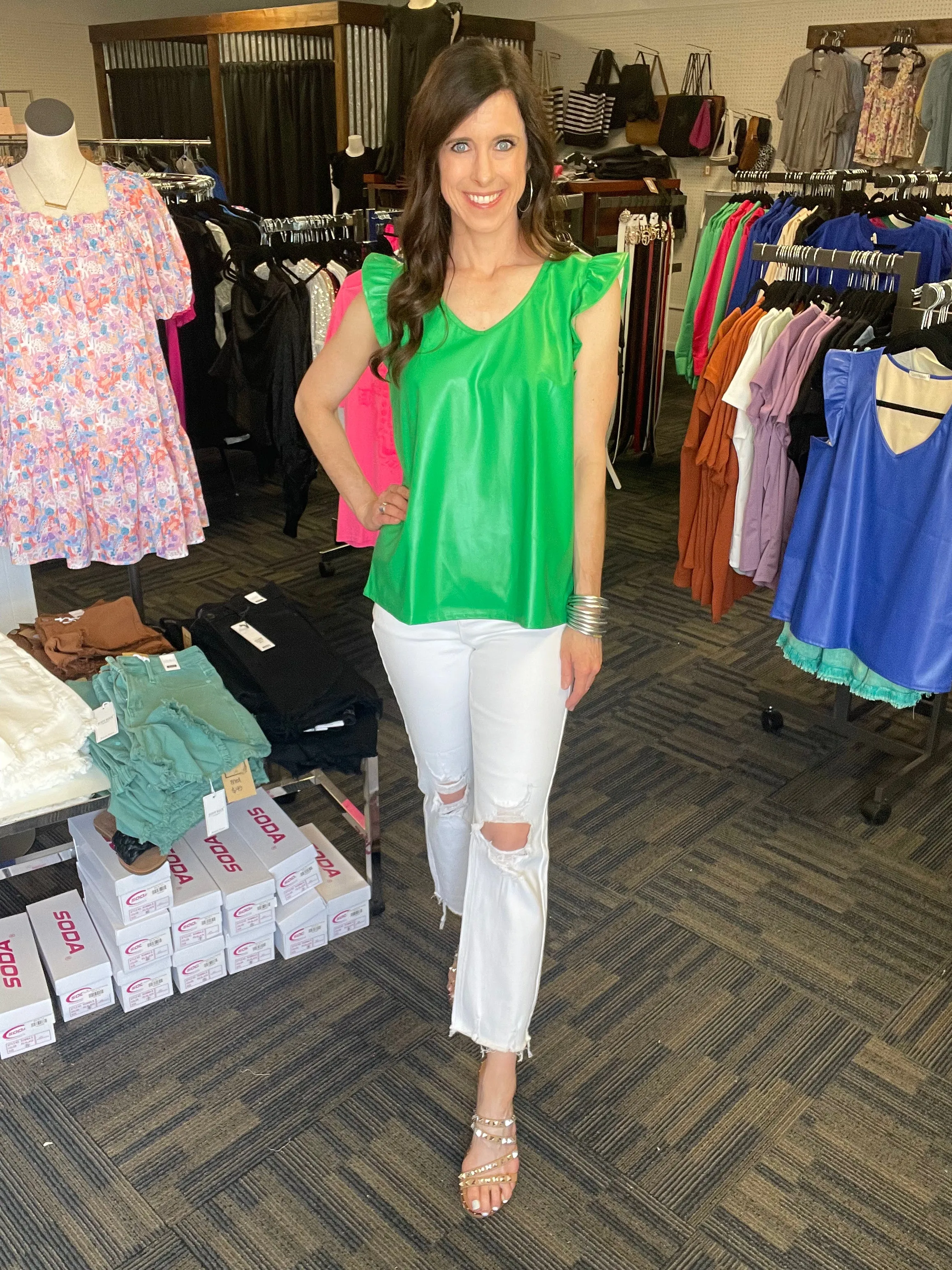 Show Your Style Faux Leather Top-Multiple Colors Available