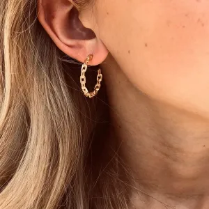 Silver Girl 26mm Chain Link Hoop