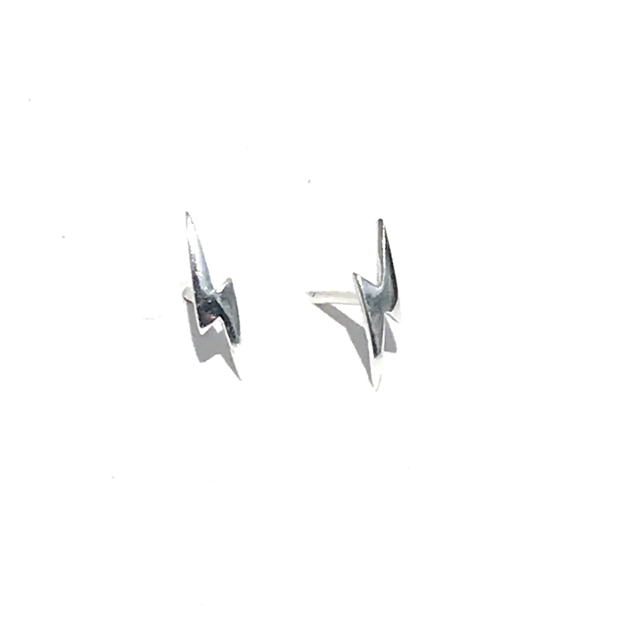 Silver Girl Lightning Bolt Post Silver
