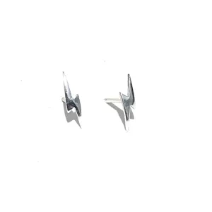 Silver Girl Lightning Bolt Post Silver