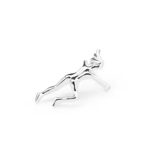 Silver-Plated Figure Ear Cuff
