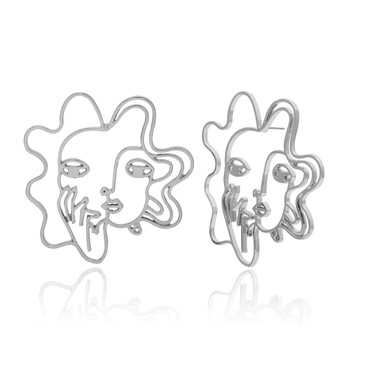 Silver-Plated Woman Filigree Drop Earrings
