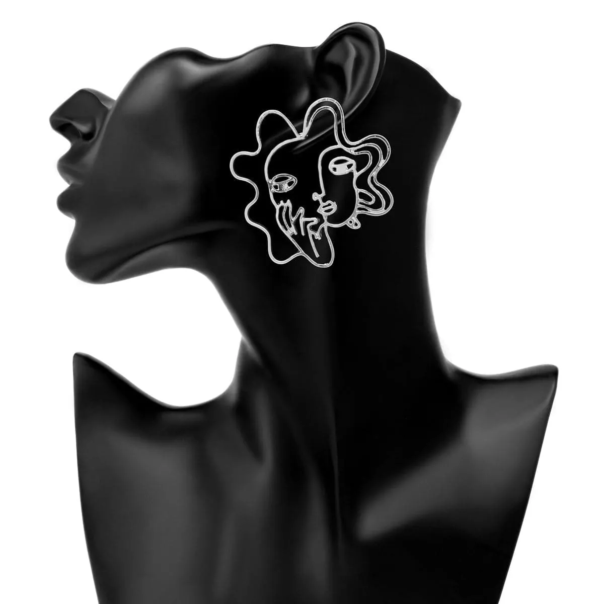 Silver-Plated Woman Filigree Drop Earrings