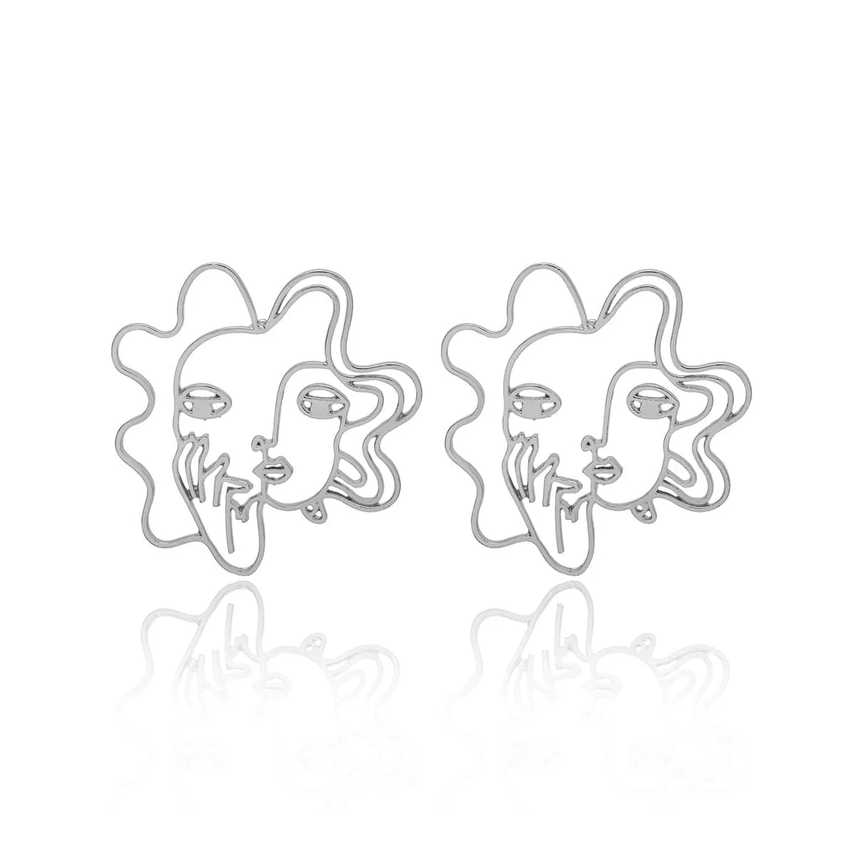 Silver-Plated Woman Filigree Drop Earrings