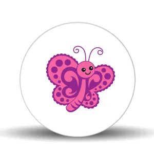 Smiley Butterfly <br>Glass Table Spinner 17.75"