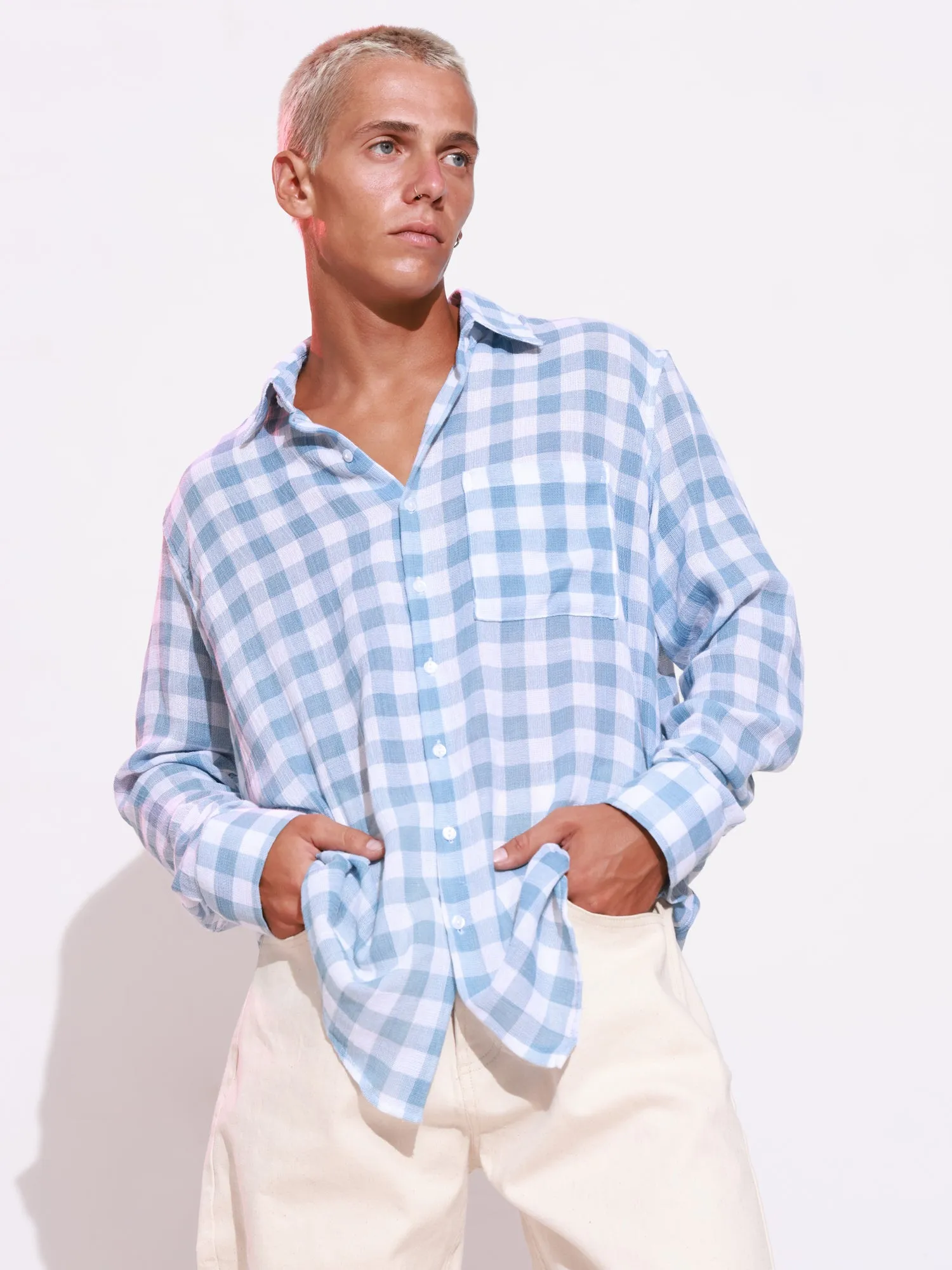 Soft cotton oversized shirt