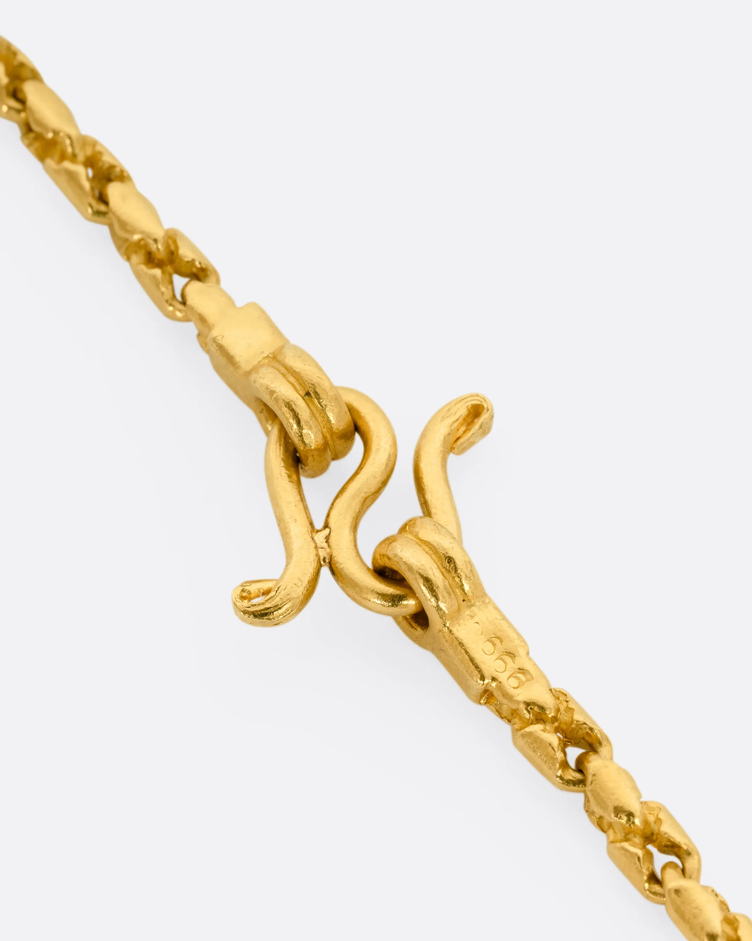 Square Thai Baht Chain Necklace