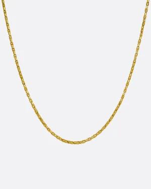 Square Thai Baht Chain Necklace