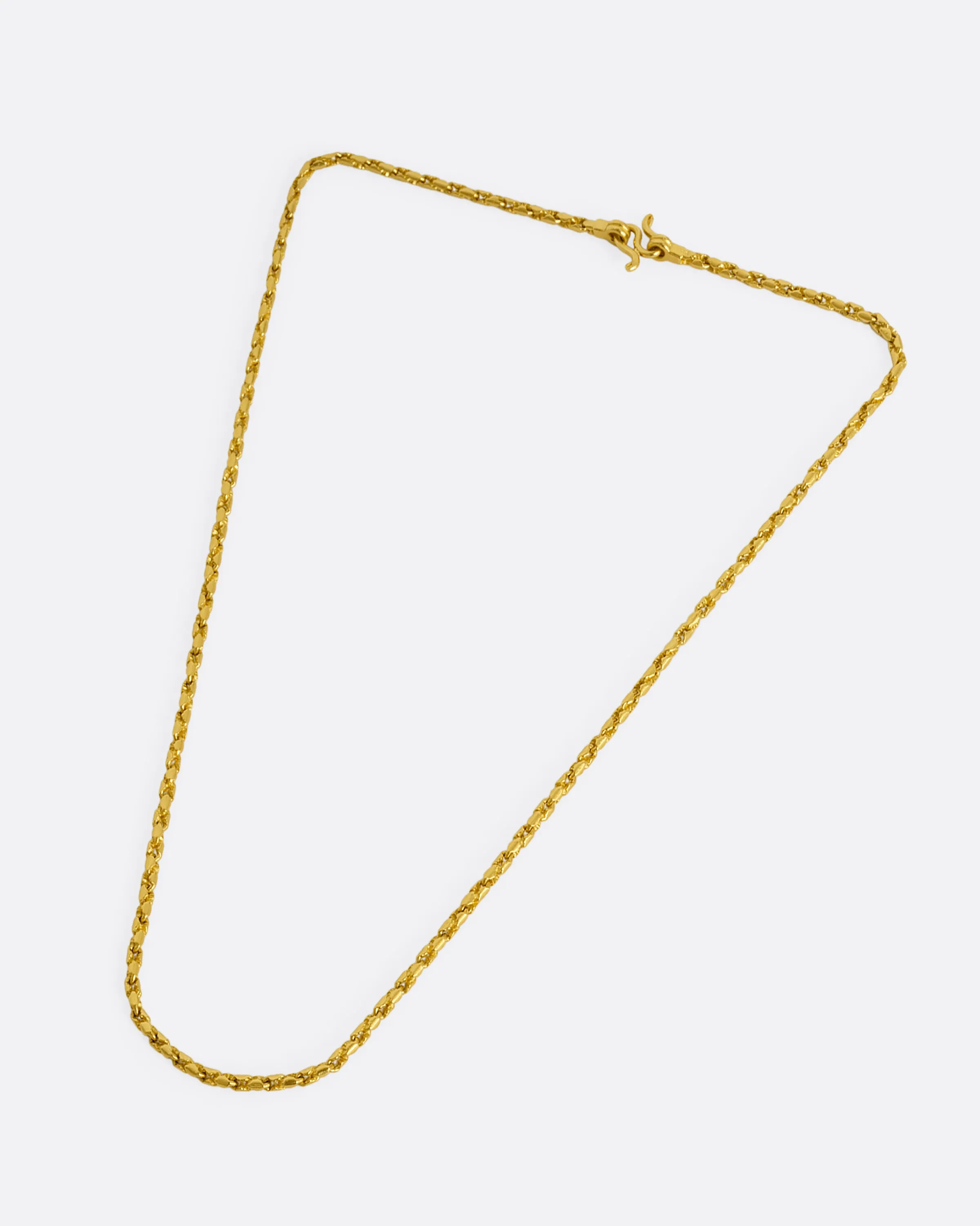 Square Thai Baht Chain Necklace