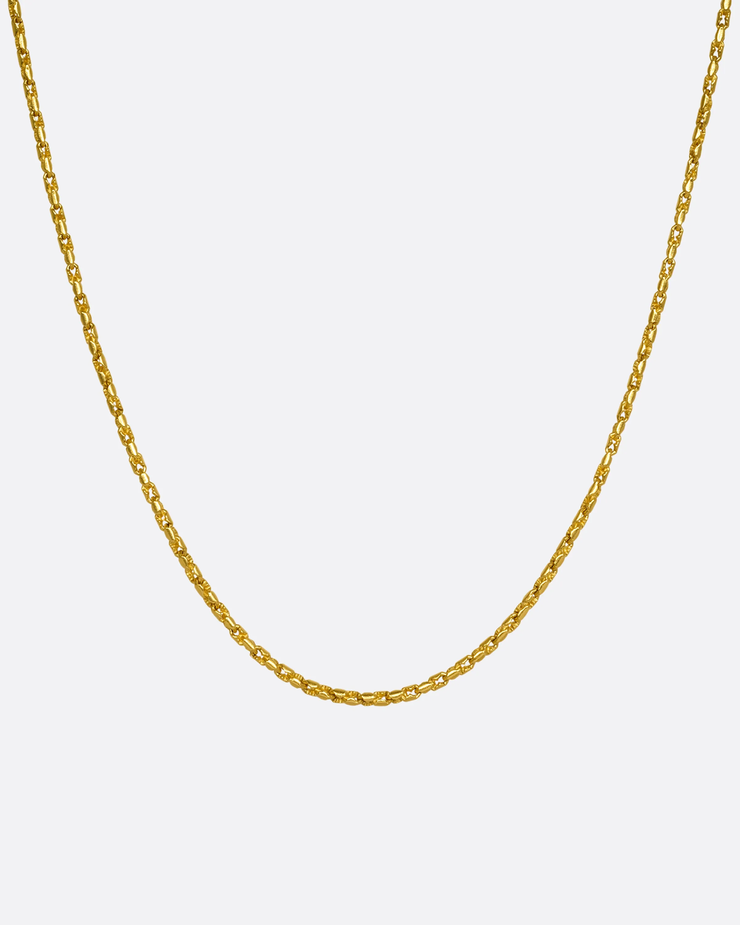 Square Thai Baht Chain Necklace