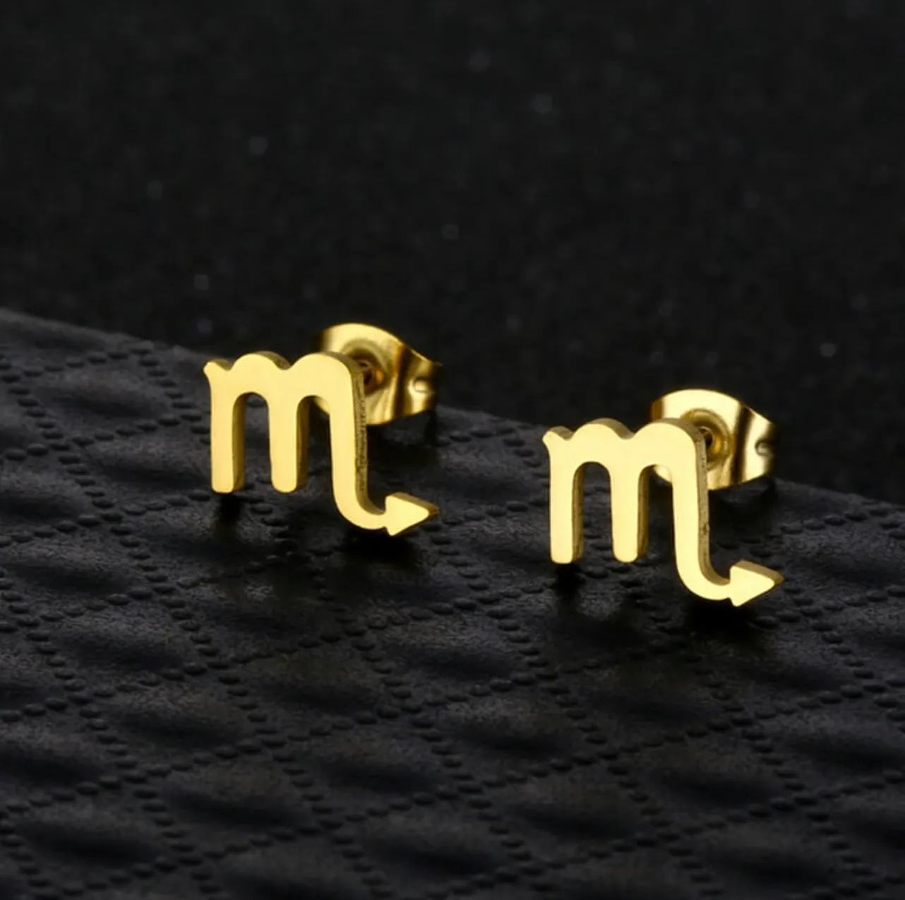 Stainless Steel Zodiac Necklace & Earrings Set