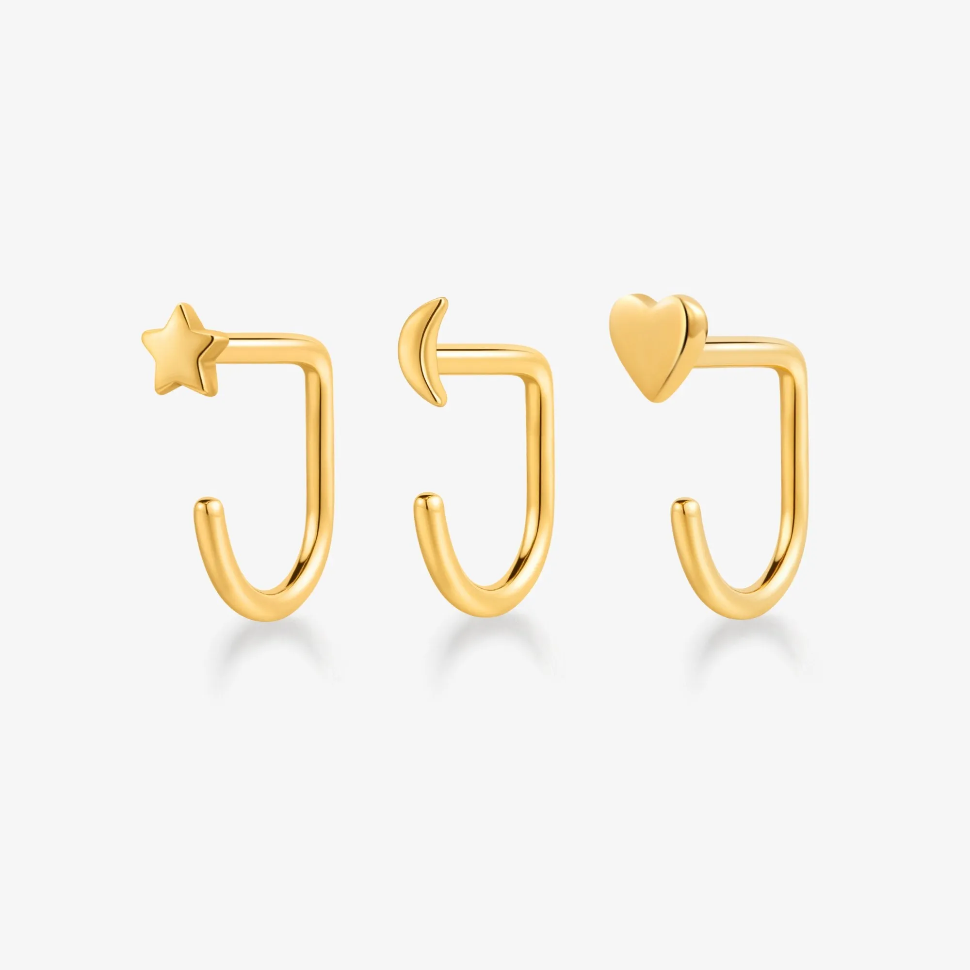 Stay Close Charm Hoops Set