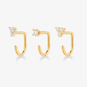Stay Close Gem Hoops Set